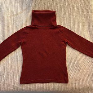 Banana Republic Italian Merino Wool Red Turtleneck Sweater Size S